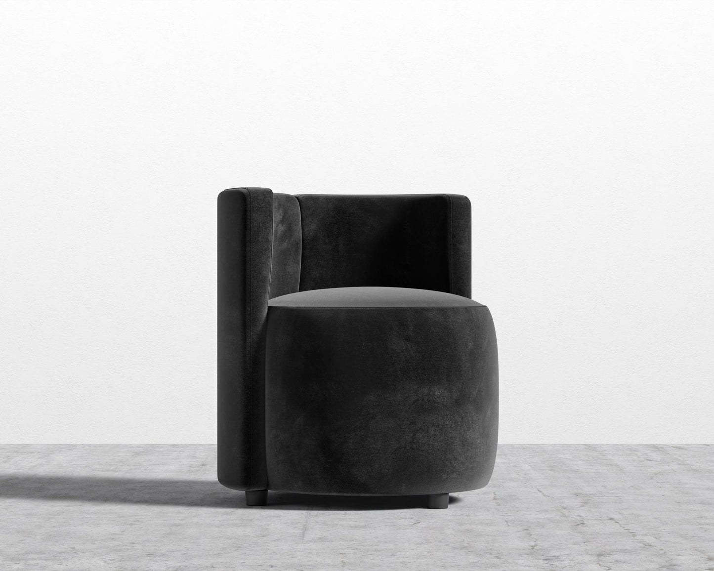 Nova Lounge Chair - Plush Velvet - Black