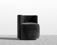 Nova Lounge Chair -  Plush Velvet - Black