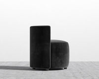 Nova Lounge Chair -  Plush Velvet - Black