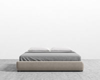 Modular Bed Frame - King - Venice Vegan Suede - Latte