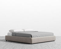 Modular Bed Frame - King - Venice Vegan Suede - Latte