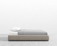 Modular Bed Frame - King - Venice Vegan Suede - Latte