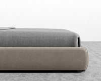 Modular Bed Frame - King - Venice Vegan Suede - Latte