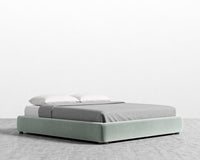 Modular Bed Frame - King - Plush Velvet - Moonstone