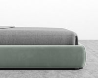 Modular Bed Frame - King - Plush Velvet - Moonstone