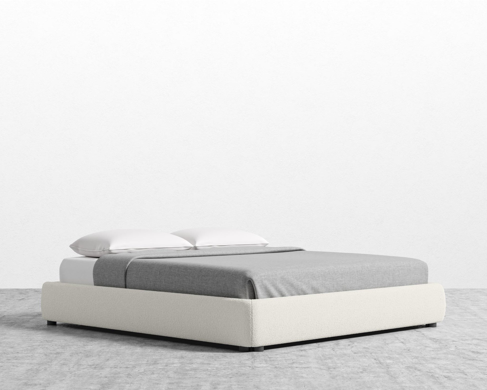 Modular Bed Frame - King - Chatou Boucle - Pearl