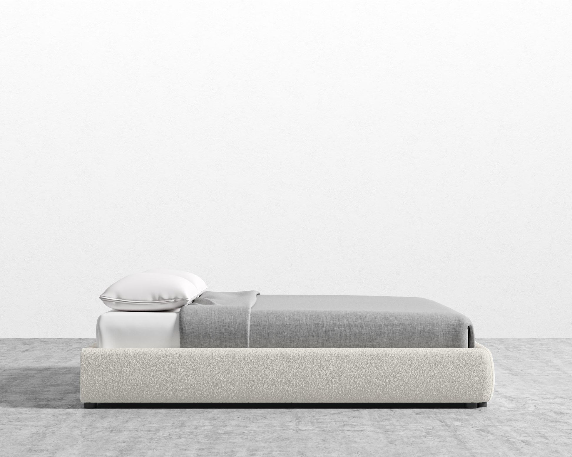 Modular Bed Frame - King - Chatou Boucle - Pearl