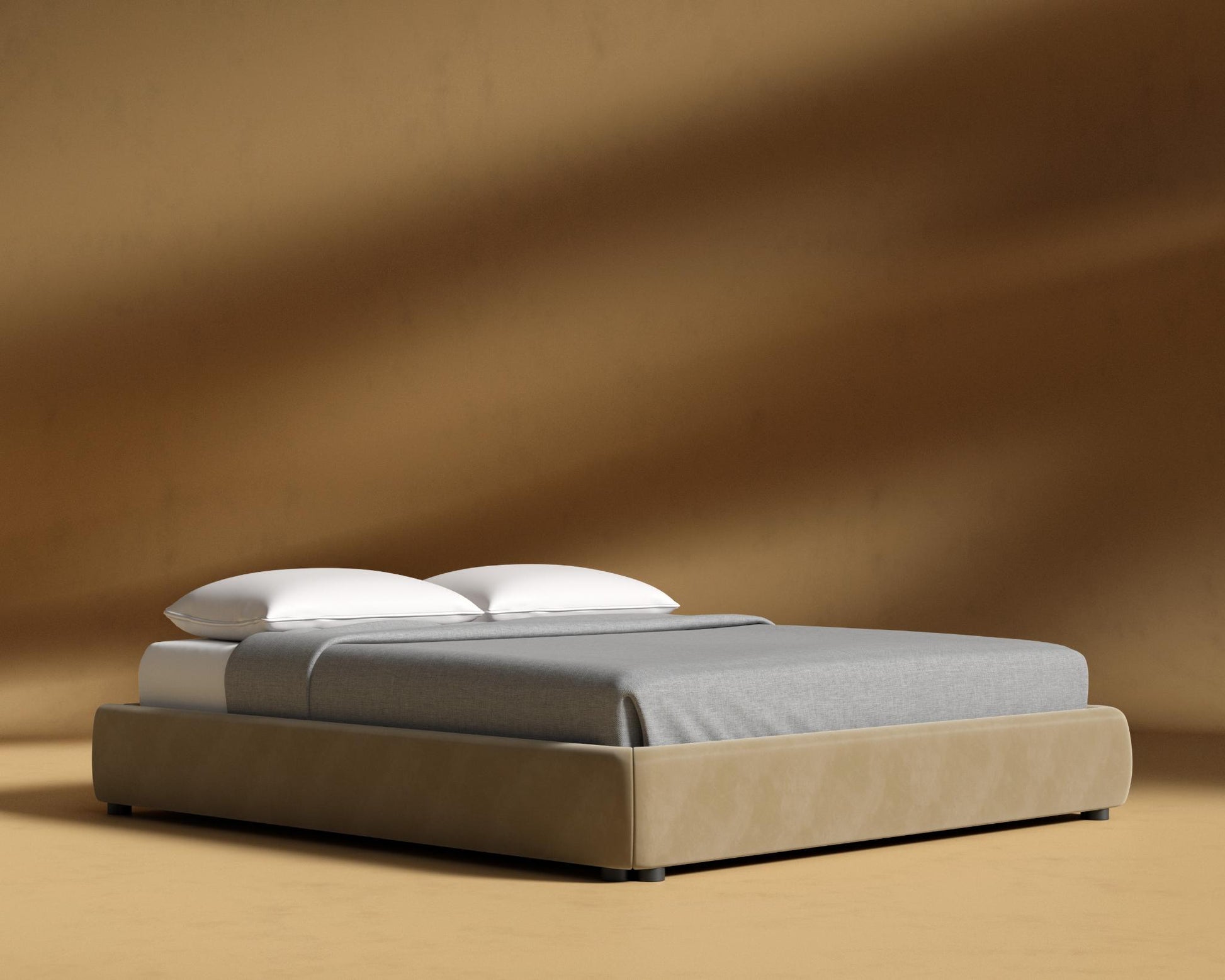 Modular_Bed_Frame_King_Plush_Velvet_Dune