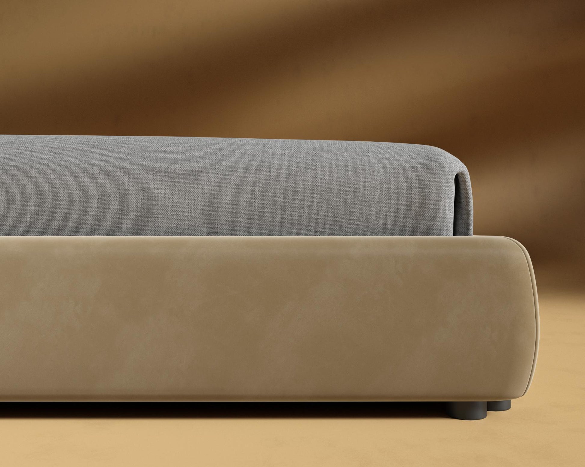 Modular_Bed_Frame_King_Plush_Velvet_Dune