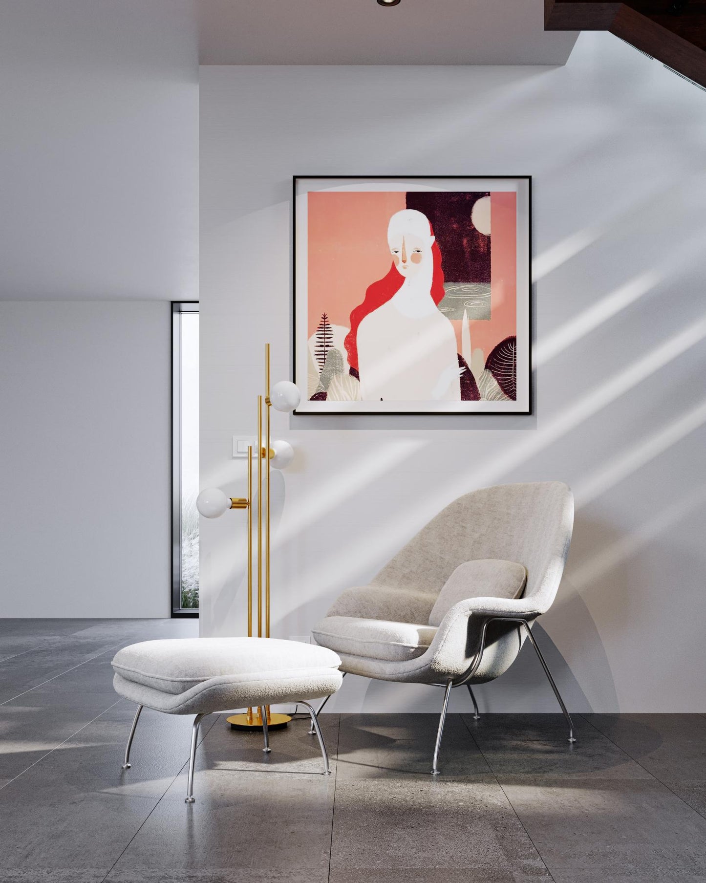 Womb Chair and Ottoman