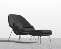 Womb Chair and Ottoman - Chatou Boucle - Caviar
