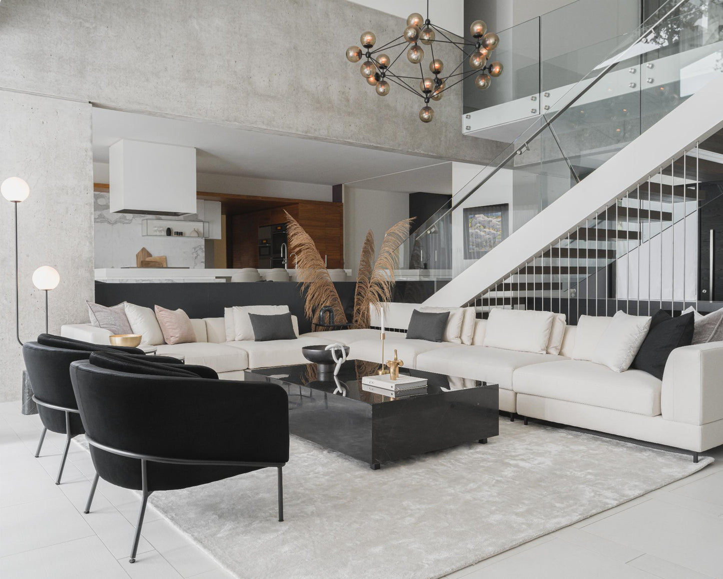 Antonio Modular Scene featuring Liza Coffee Table Grande