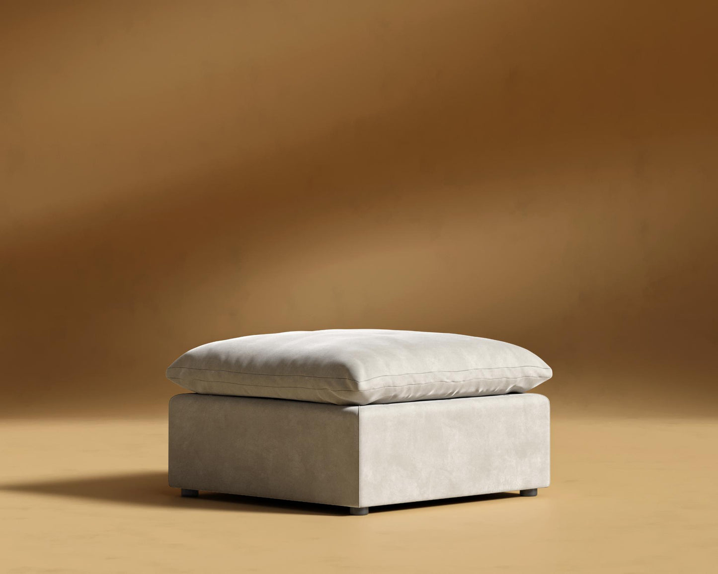 Nuvo_Ottoman_Venice_Vegan_Suede - Latte