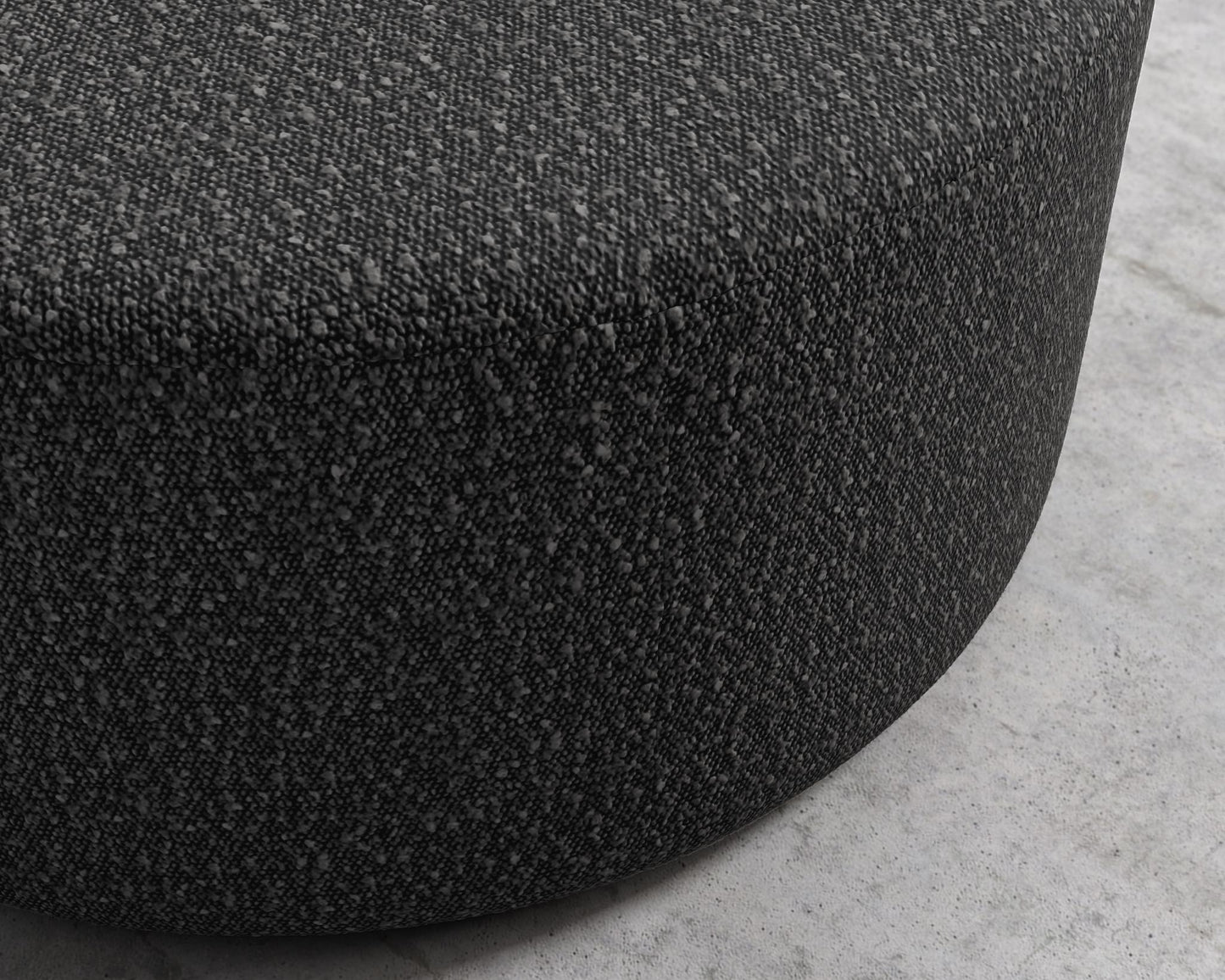 Nova Pouf Large - Chatou Boucle - Caviar