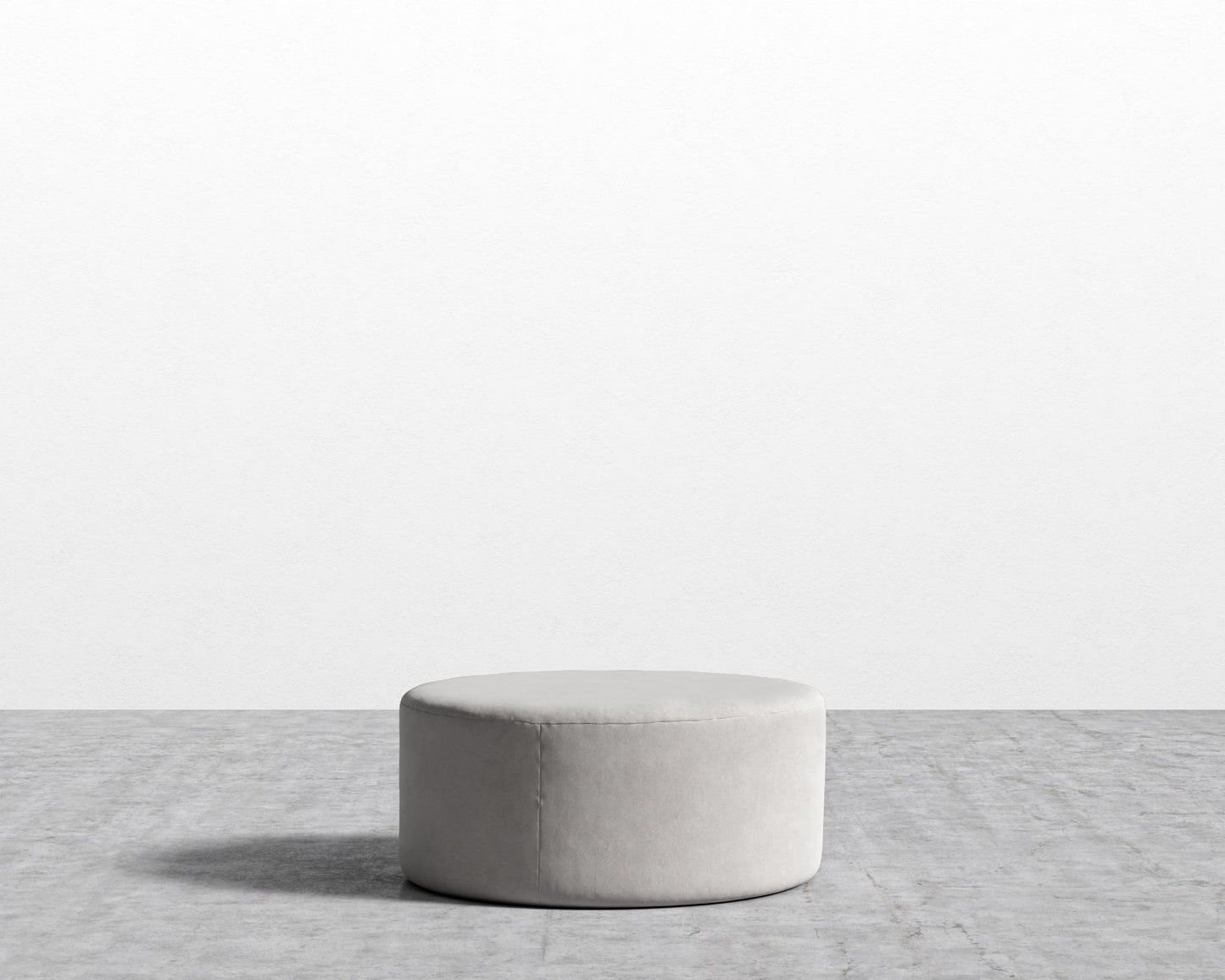 Nova Pouf Large - Venice Vegan Suede - Chiffon