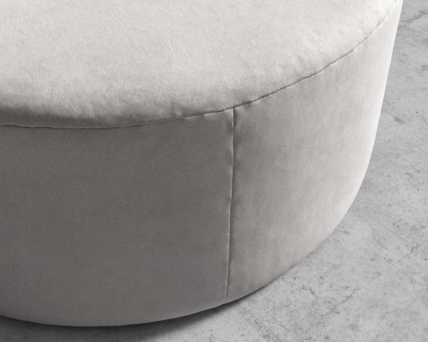 Nova Pouf Large - Venice Vegan Suede - Chiffon