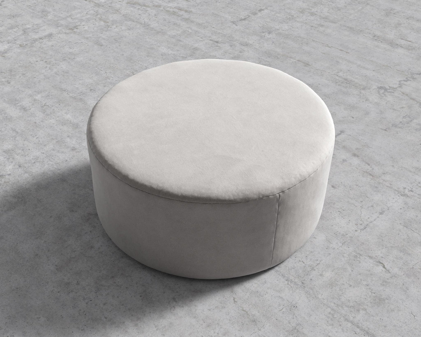 Nova Pouf Large - Venice Vegan Suede - Chiffon
