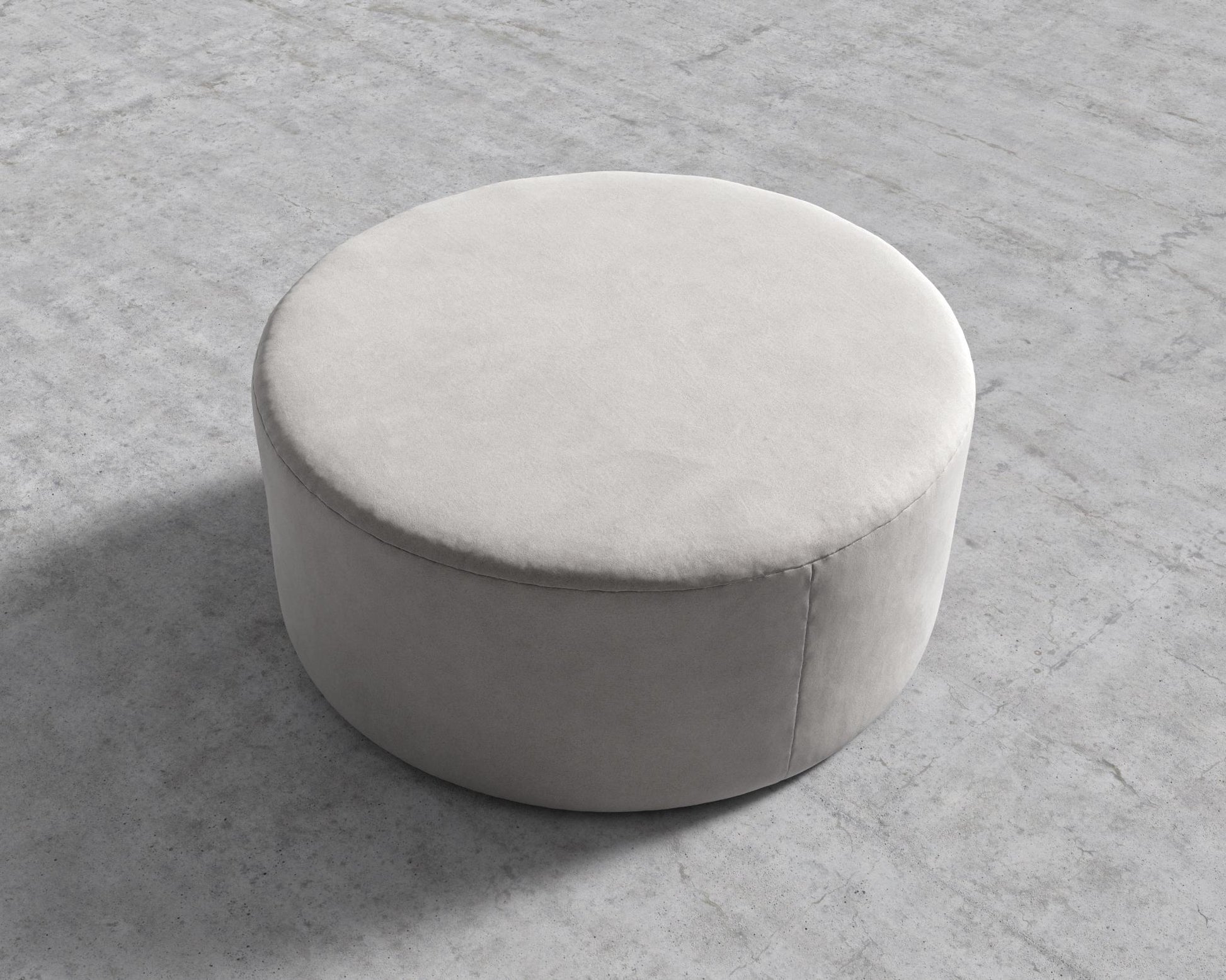 Nova Pouf Large - Venice Vegan Suede - Chiffon