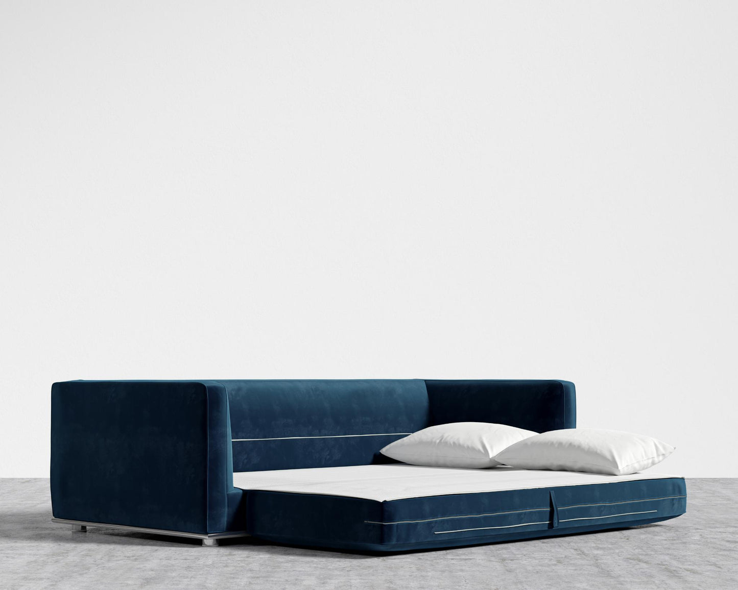 Milo Sleeper Sectional - Plush Velvet - Cobalt