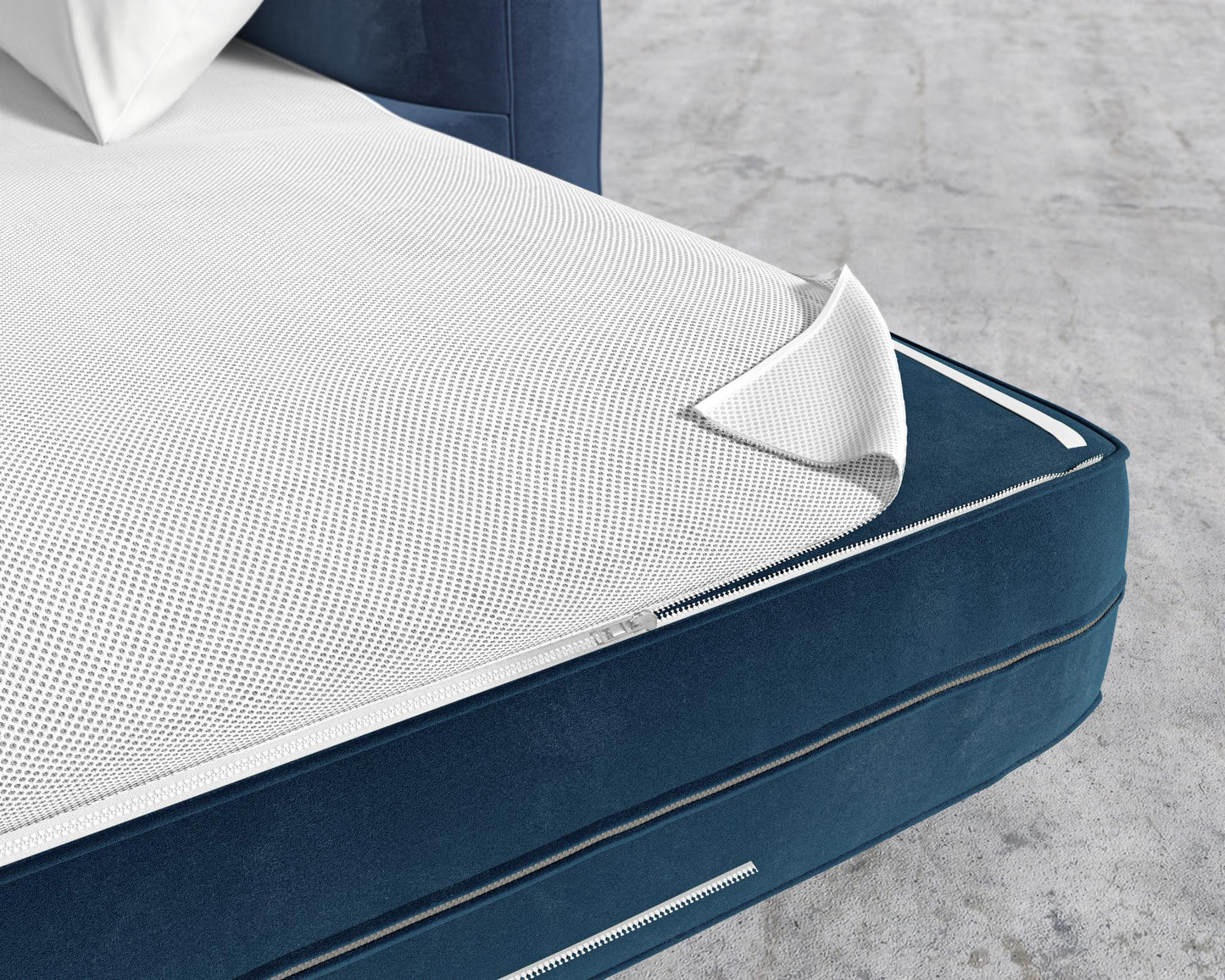 Milo Sleeper Sectional - Plush Velvet - Cobalt