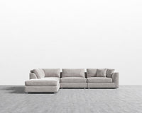 Milo Corner Sectional - Venice Vegan Suede - Chiffon