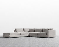 Milo Corner Sectional - Venice Vegan Suede - Chiffon