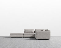 Milo Corner Sectional - Venice Vegan Suede - Chiffon