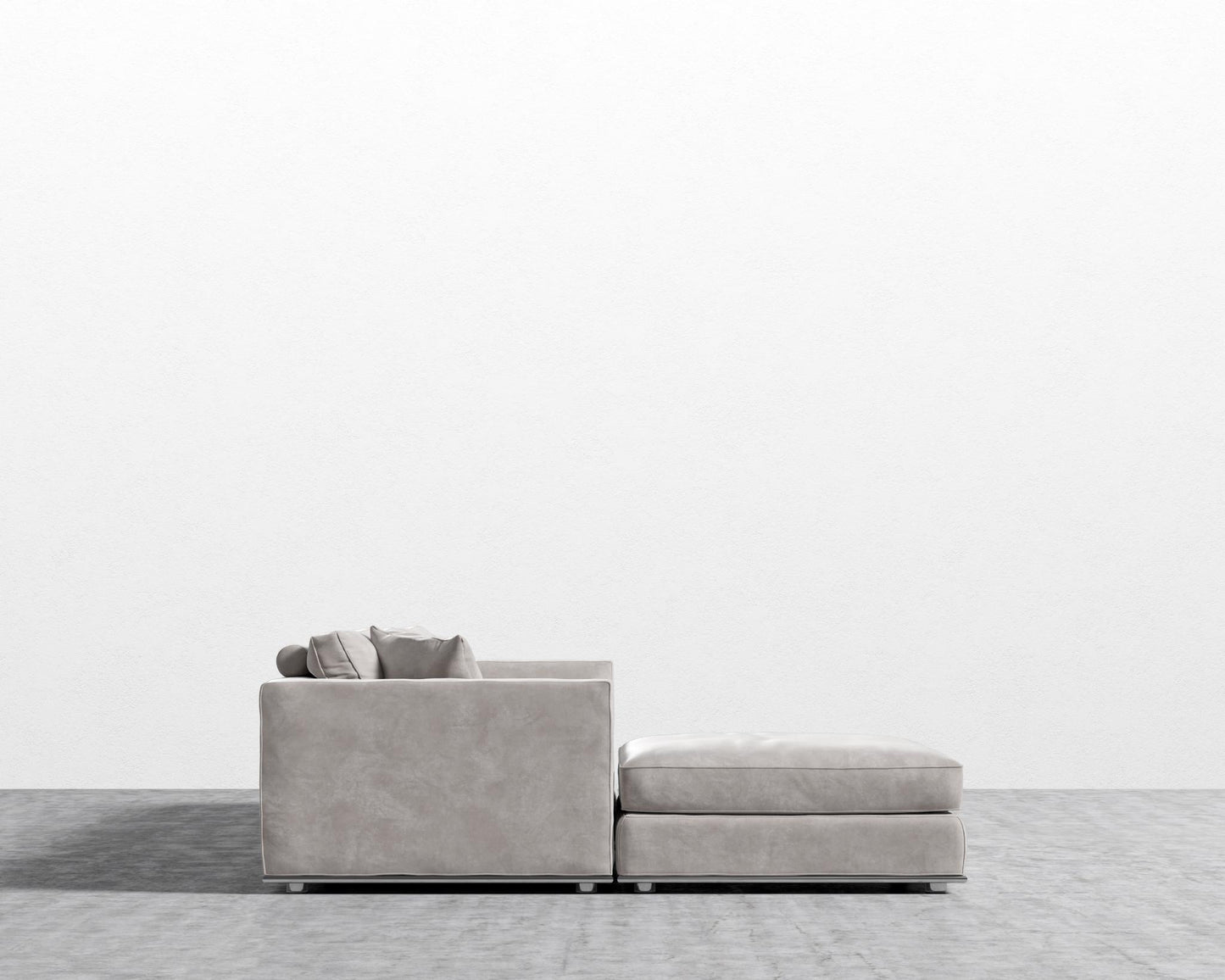 Milo Modular Sectional - Venice Vegan Suede - Chiffon