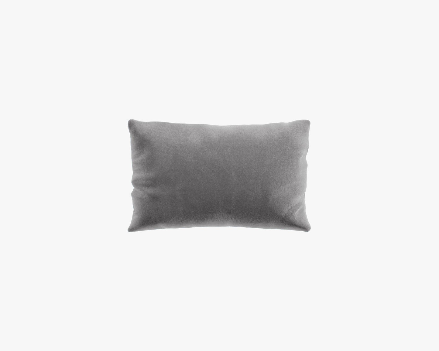 Rectangular Throw Pillow - Plush Velvet - Glacier Grey 2022