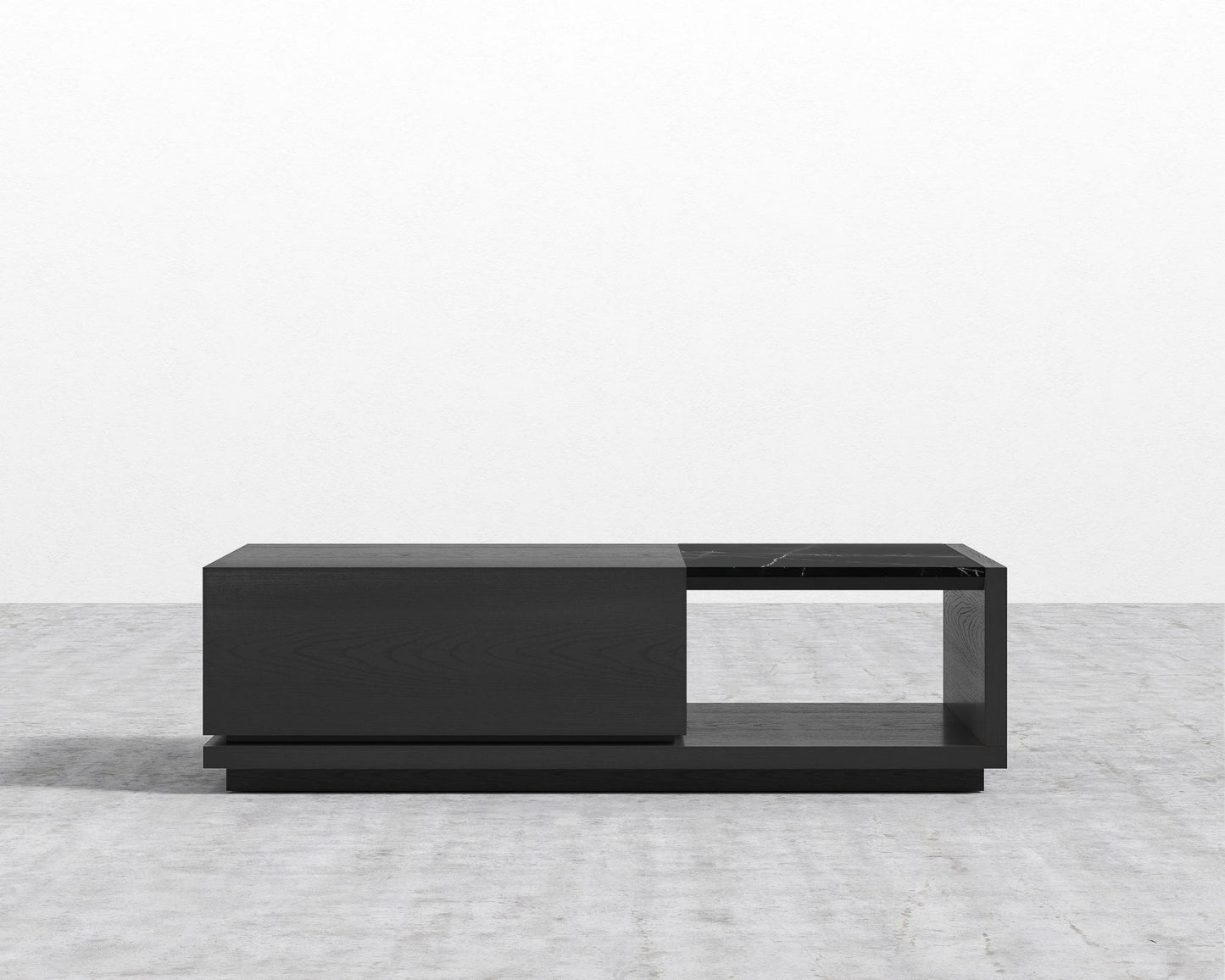 Truman Coffee Table - Black Oak - Black Marble