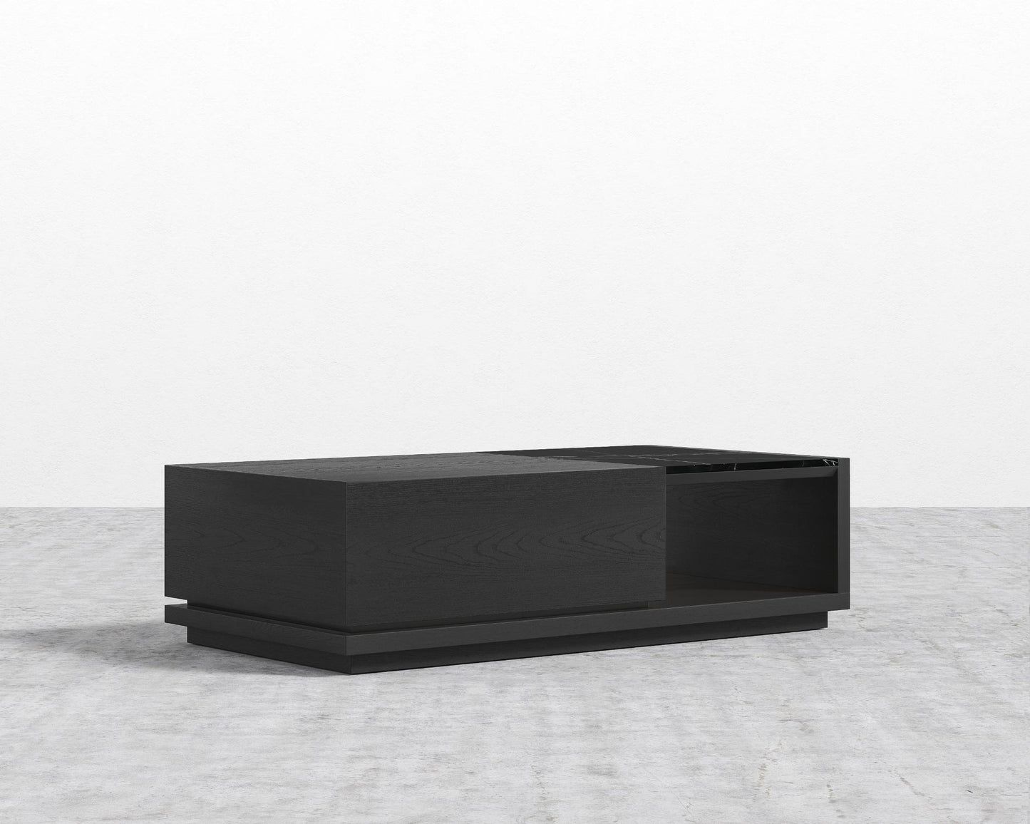 Truman Coffee Table - Black Oak - Black Marble