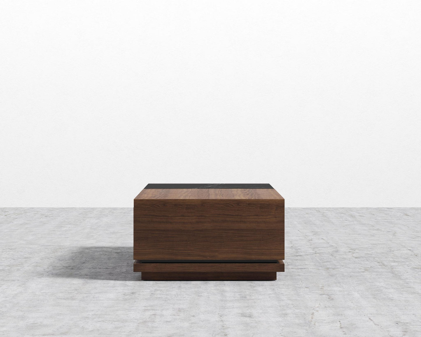 Truman Coffee Table - Walnut Veneer - Black Marble