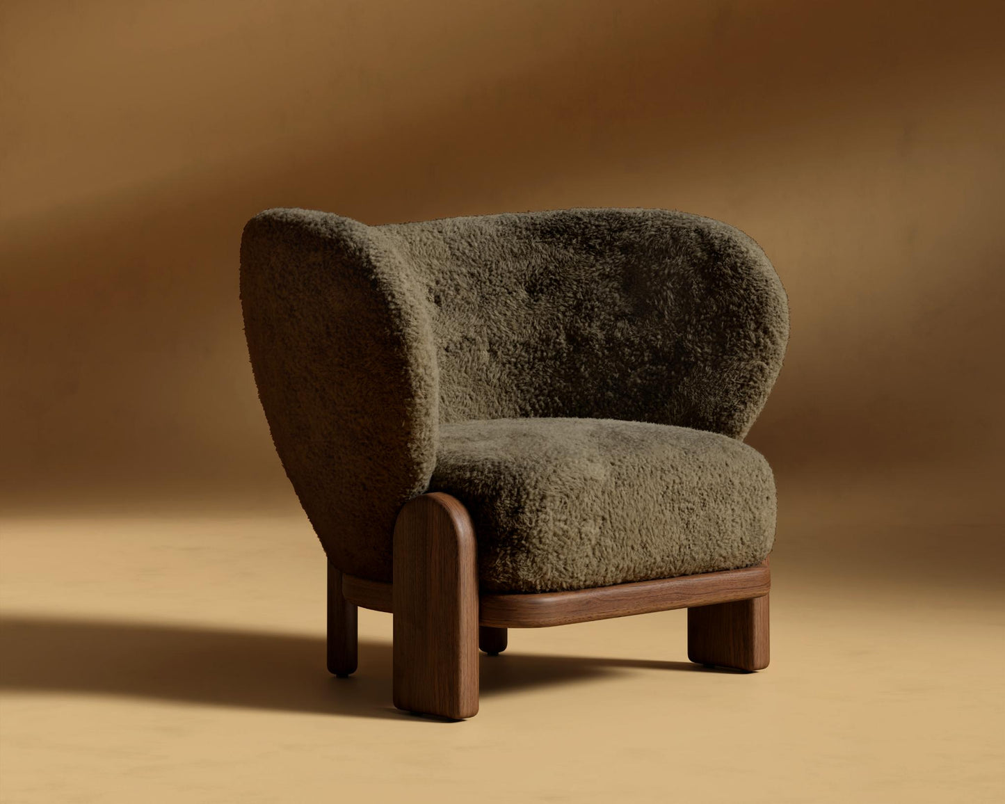 Pallas_Lounge_Chair_Shearling - Espresso