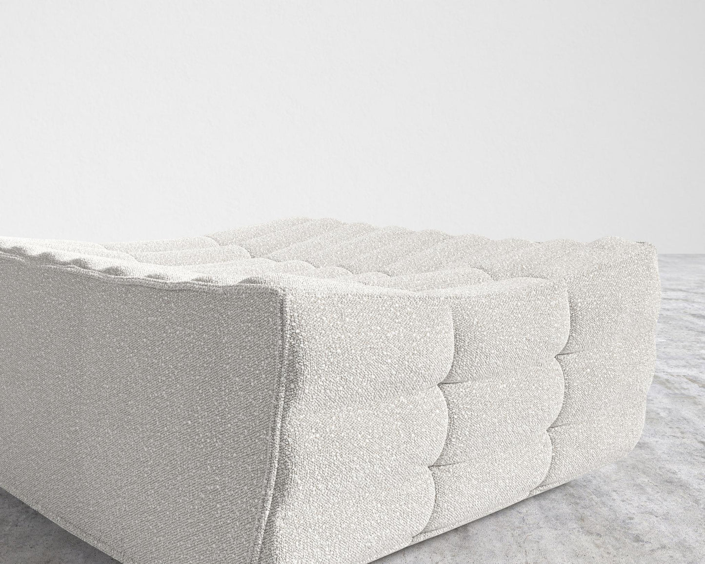 Tanner Ottoman - Chatou Boucle - Pearl
