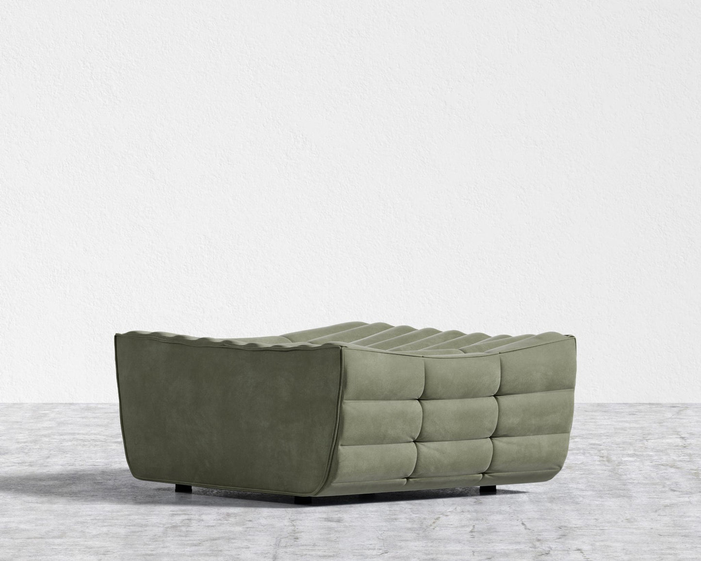 Tanner Ottoman - Venice Vegan Suede - Sage