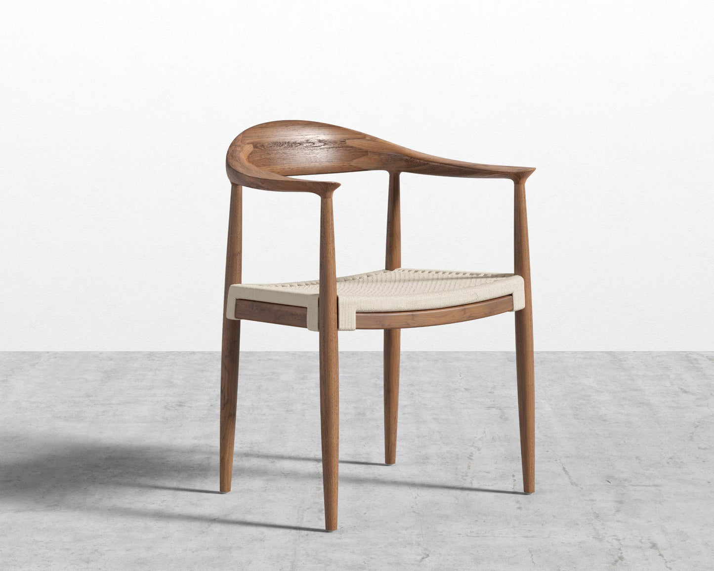 Round Chair Woven - Walnut