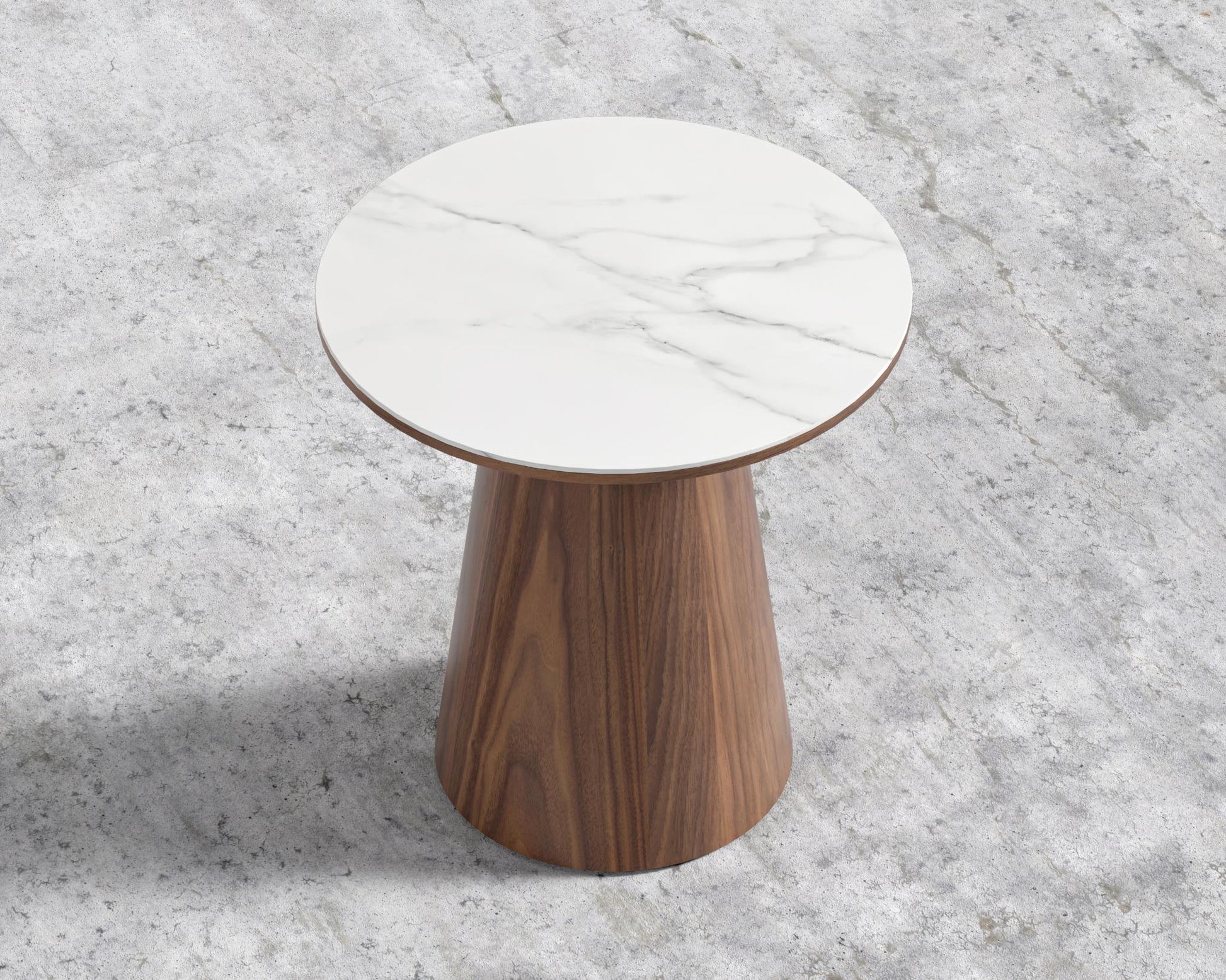 Winston Side Table - White Calacatta Ceramic Top