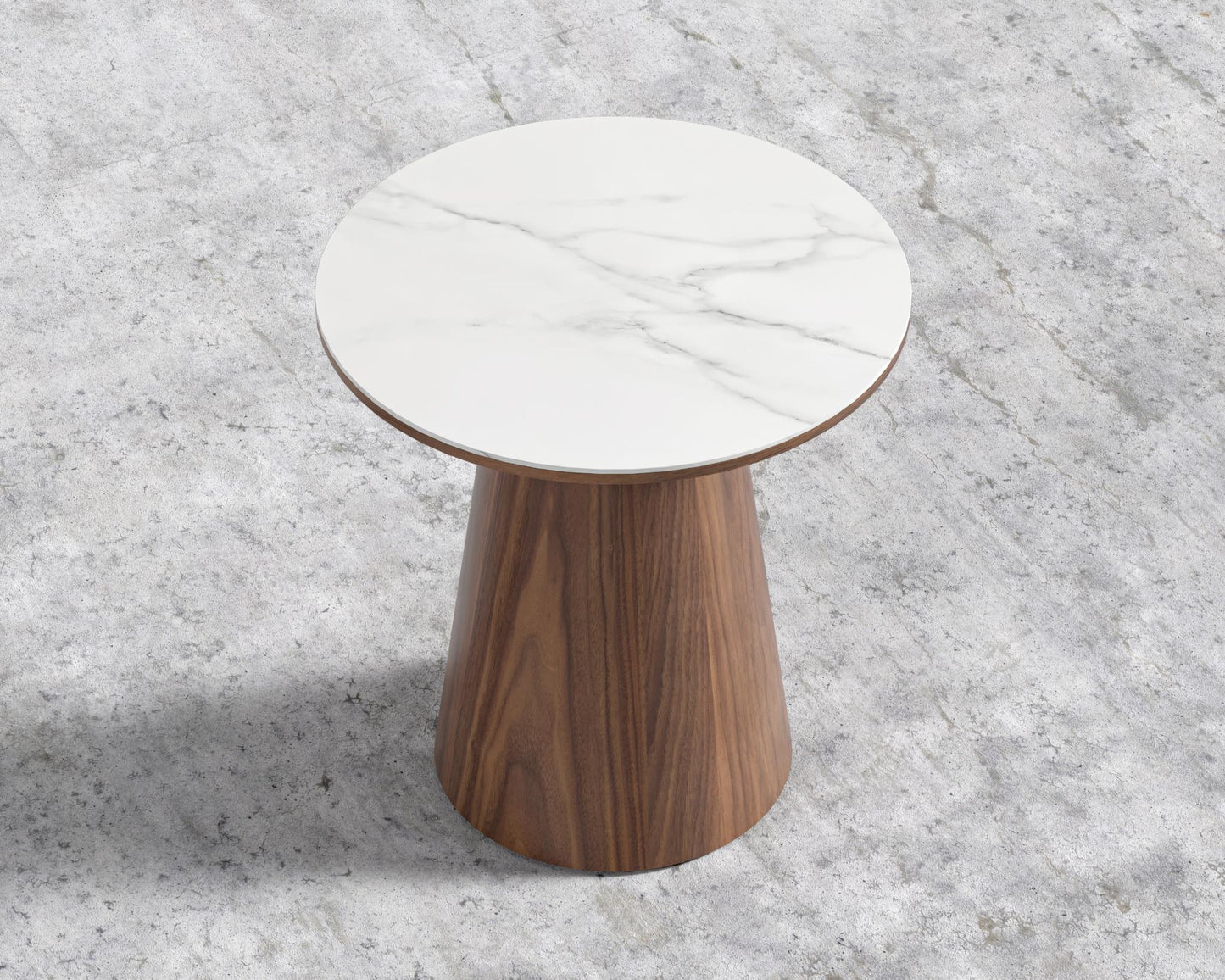Winston Side Table - White Calacatta Ceramic Top