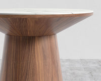 Winston Side Table - White Calacatta Ceramic Top