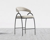 Uma Counter Stool - Plush Velvet - Latte