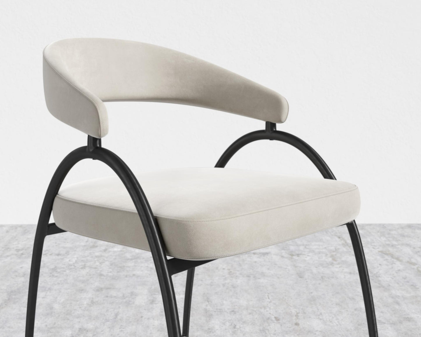 Uma Counter Stool - Plush Velvet - Latte