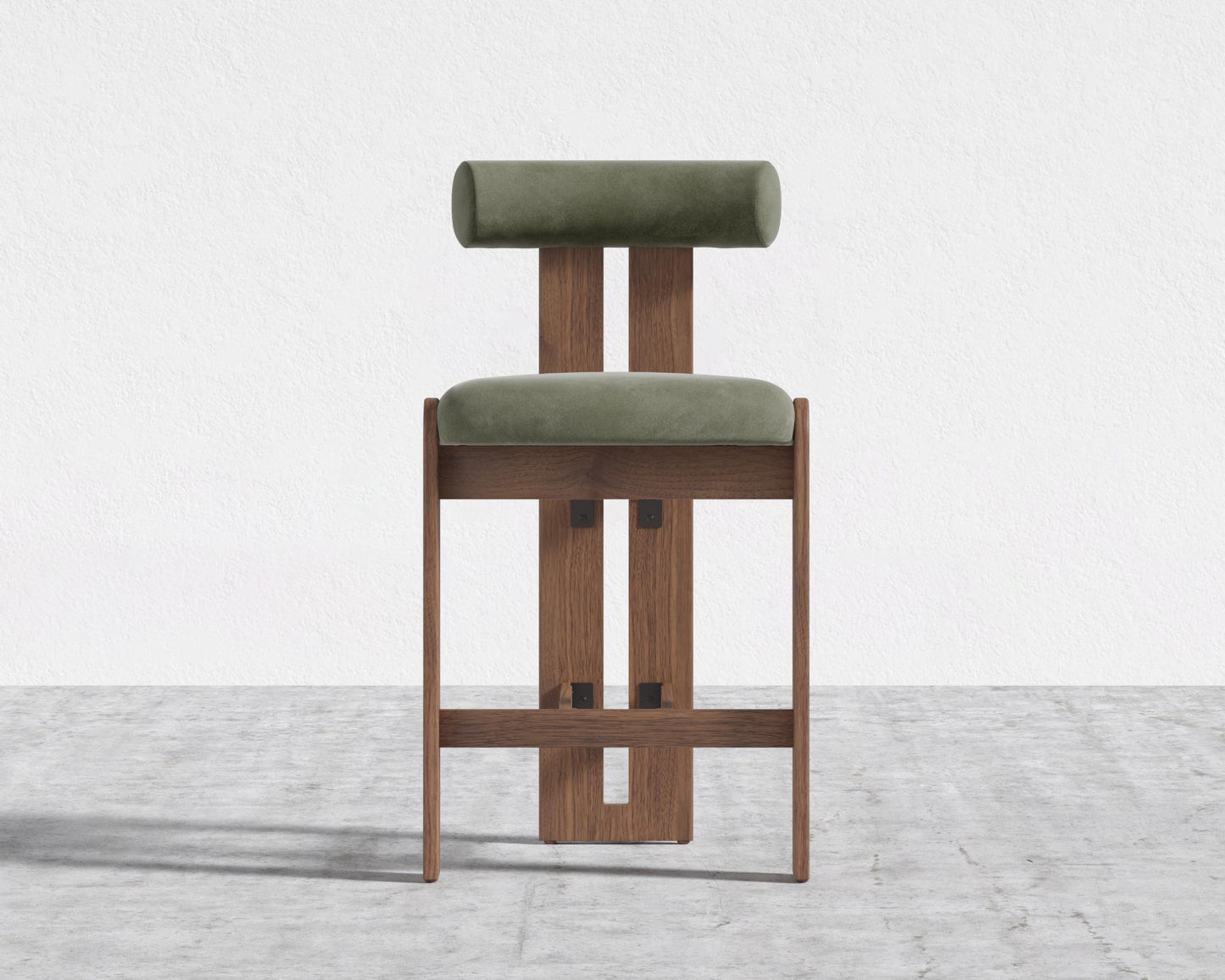 Tola Counter Stool - Venice Vegan Suede - Sage