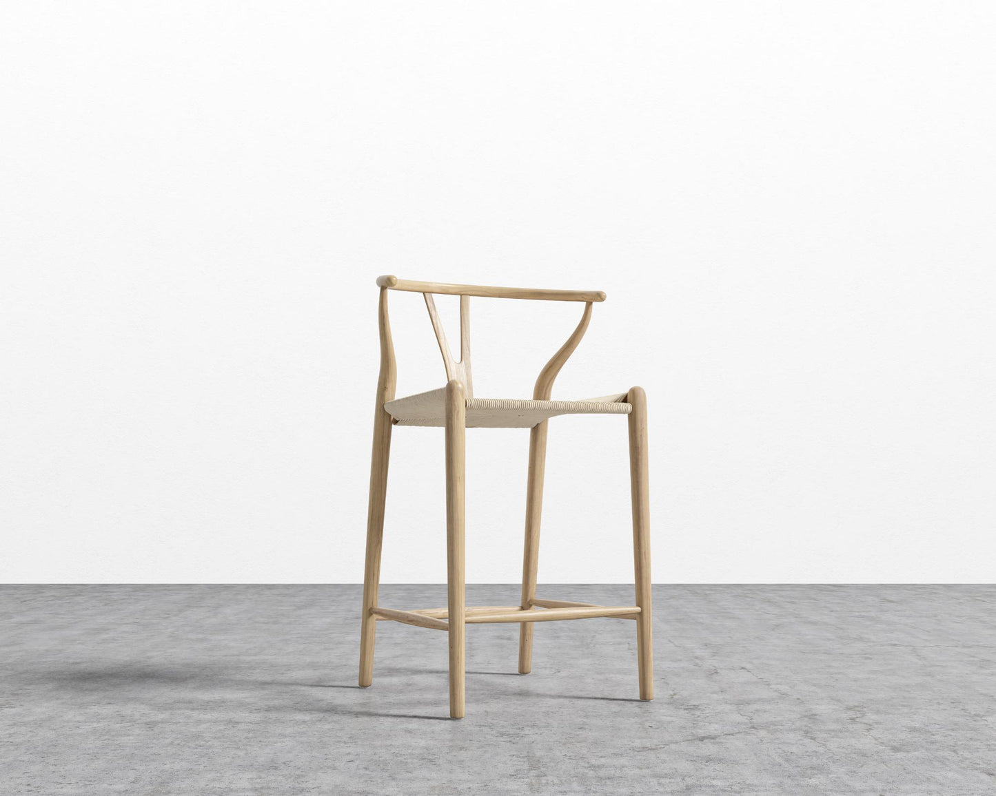 Wishbone Counter Stool - Natural with natural seat