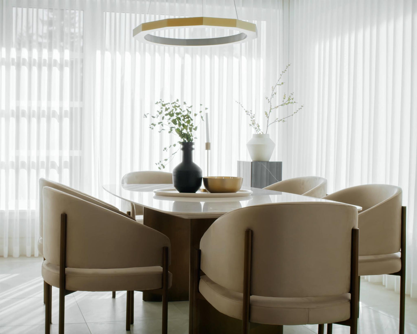 Solana Dining Table with Solana Chairs
