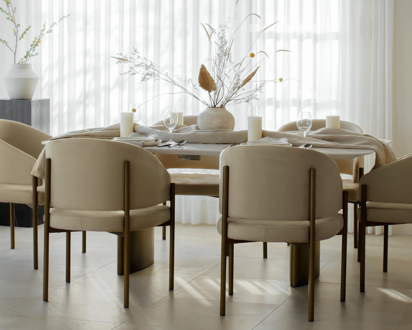 Solana Dining Table with Solana Chairs