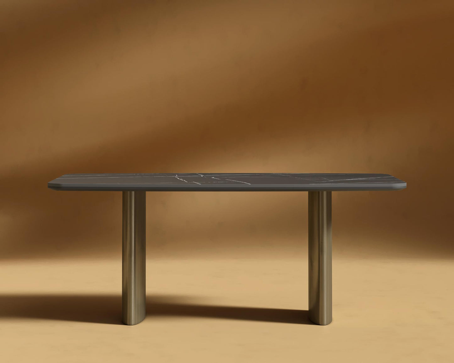 Solana Dining Table - 71" - Black Ceramic