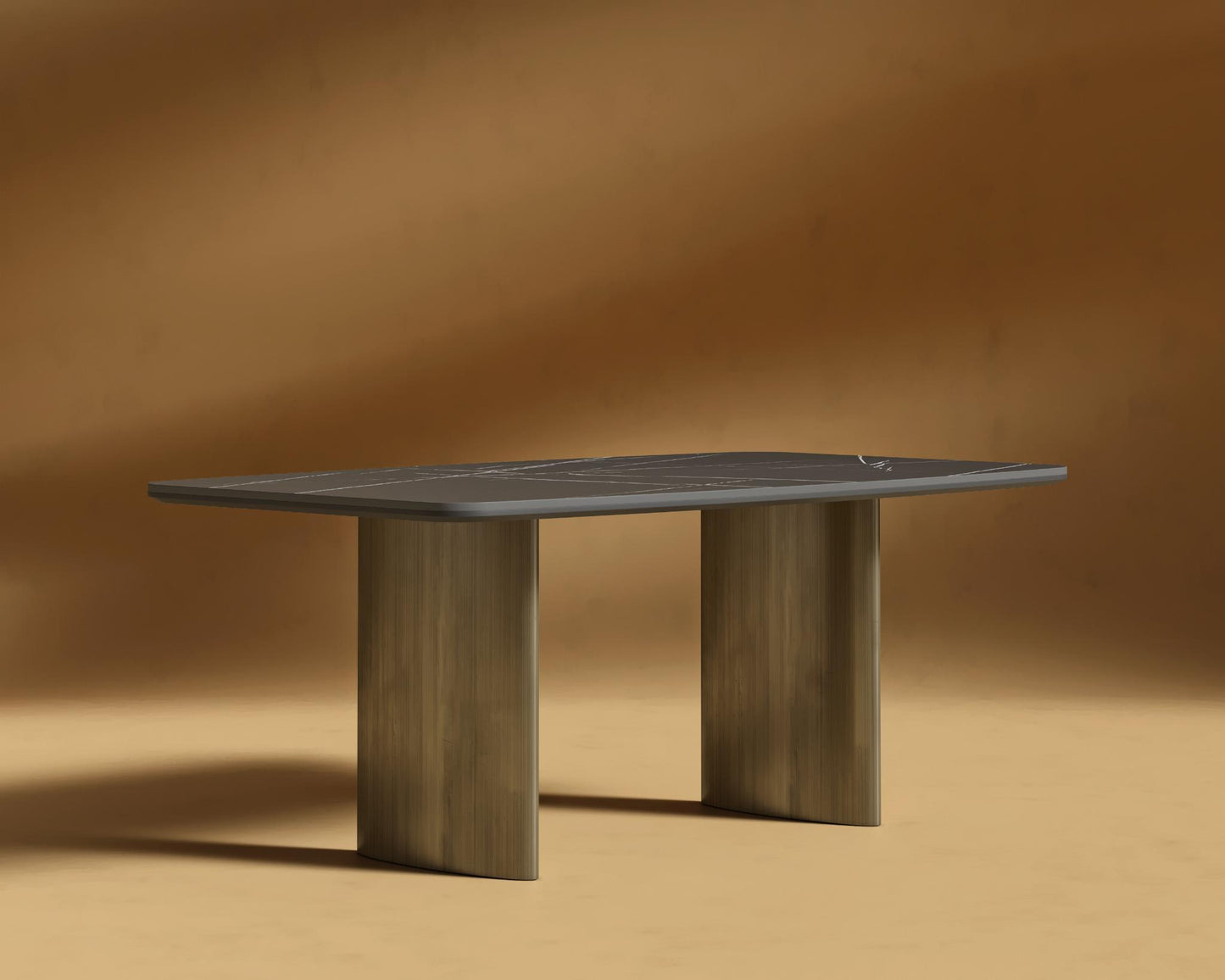 Solana Dining Table - 71" - Black Ceramic