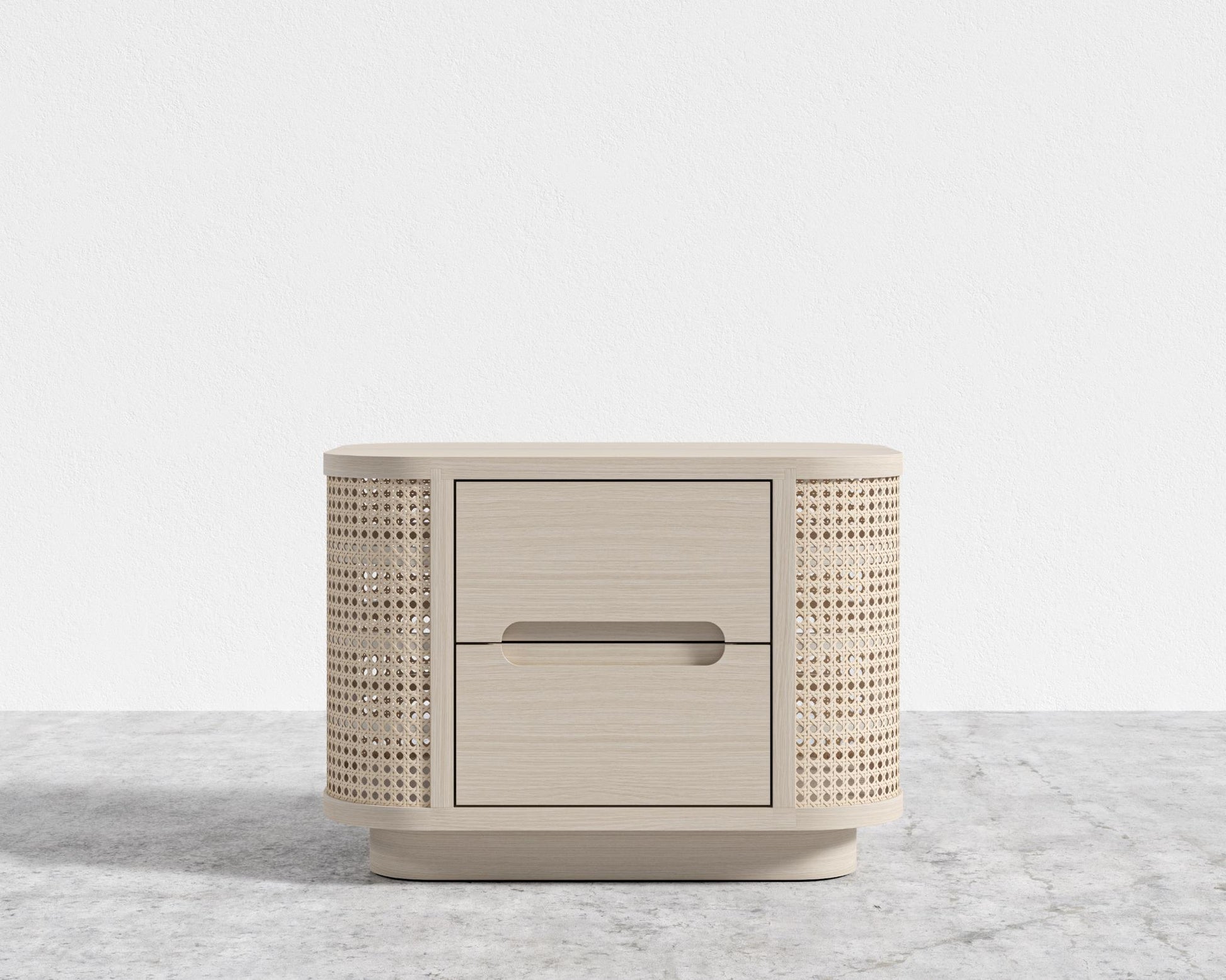 Wishbone Nightstand - Washed Natural Oak