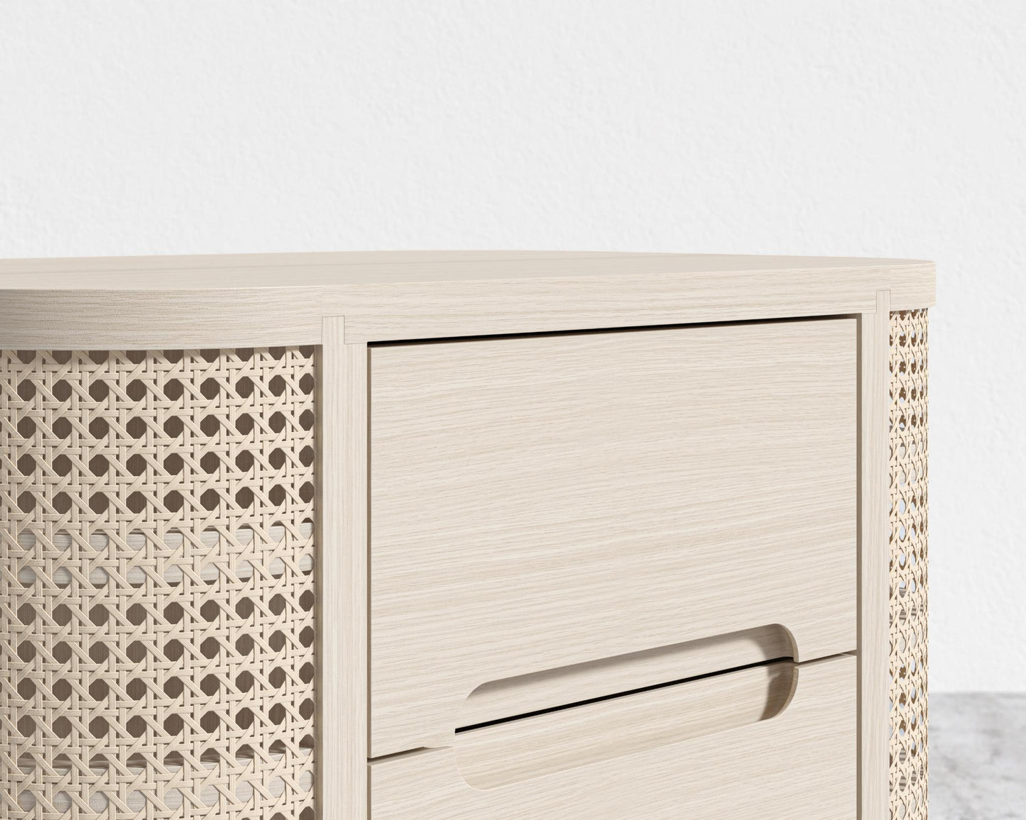 Wishbone Nightstand - Washed Natural Oak