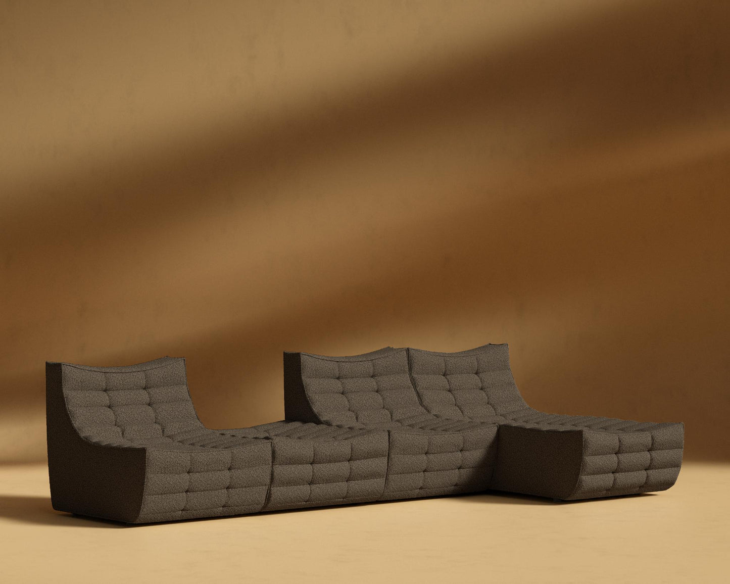 Tanner_Modular_Sectional_Shearling - Espresso